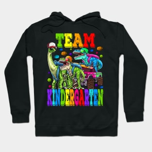 Team Kindergarten Monster Truck Dinosaur T Rex Back To School Hoodie